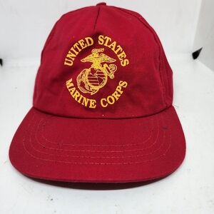 Barker Speciality Red Snapback United States Marine Corps Trucker Hat